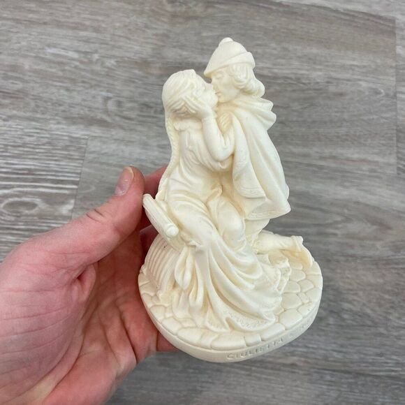 Romeo & Juliet Giulietta E Romeo Signed Lucchesi Faro Alabaster Sculpture Italy - Picture 1 of 10